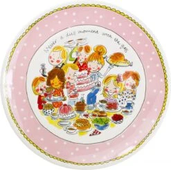 Blond Amsterdam Even Bijkletsen Plat Bord Ø33 Cm - Stip