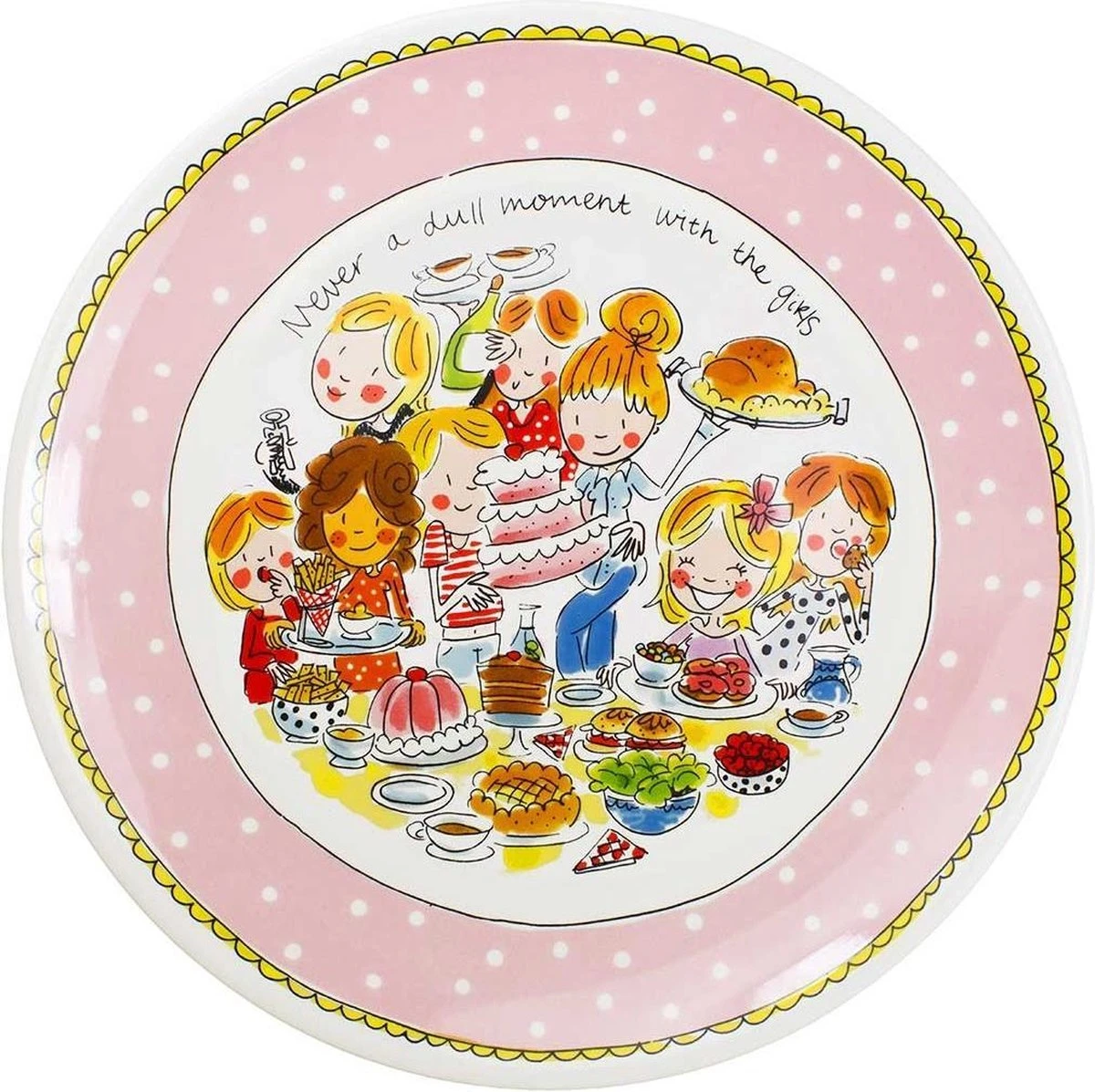 Blond Amsterdam Even Bijkletsen Plat Bord Ø33 Cm - Stip 4 Blond Amsterdam Even Bijkletsen Plat Bord Ø33 Cm - Stip - Afbeelding 2