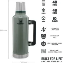 Stanley The Legendary Classic Bottle 1,00L - Thermosfles - Hammertone Green -Keuken Benodigdheden Winkel 1200x1198 42