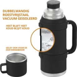 MacGyver RVS Thermoskan 1.5 Ltr – RVS Thermosbeker 0,55 Ltr - Langdurig Warm/koud - Zwart 17 MacGyver RVS Thermoskan 1.5 Ltr – RVS Thermosbeker 0,55 Ltr - Langdurig Warm/koud - Zwart -Keuken Benodigdheden Winkel 1200x1198 43