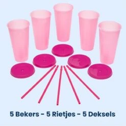 Herbruikbare Bekers Met Rietje En Deksel Van Plastic – Starbucks Design – Drinkbekers Met Rietje – Kleur Veranderende Beker – 5 Pack 19 Herbruikbare Bekers Met Rietje En Deksel Van Plastic – Starbucks Design – Drinkbekers Met Rietje – Kleur Veranderende Beker – 5 Pack -Keuken Benodigdheden Winkel 1200x1198 57
