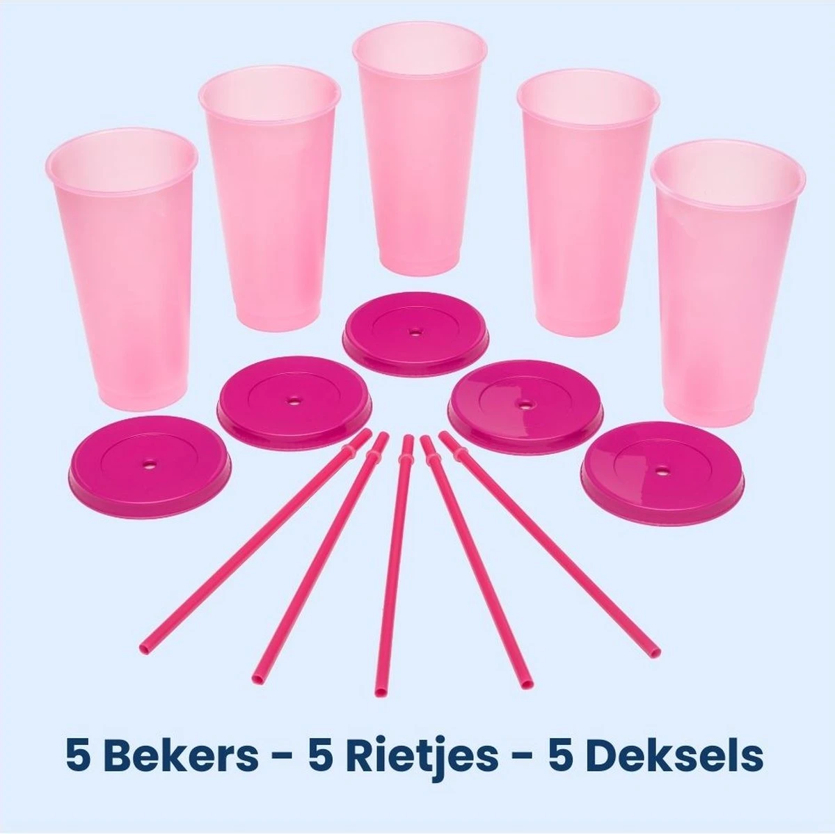 Herbruikbare Bekers Met Rietje En Deksel Van Plastic – Starbucks Design – Drinkbekers Met Rietje – Kleur Veranderende Beker – 5 Pack 10 Herbruikbare Bekers Met Rietje En Deksel Van Plastic – Starbucks Design – Drinkbekers Met Rietje – Kleur Veranderende Beker – 5 Pack - Afbeelding 8