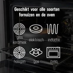 Daumonet Ducasse Gietijzeren Double Use Braadpan - Combi Sudderpan Zwart - 2-in-1 Bak- En Braadpan - PFAS & PFOA Vrij - Rond - Ø 26 Cm - 4,4 Liter - Emaille - Alle Warmtebronnen - Elektrisch - Gas - Halogeen - Inductie - Keramisch 21 Daumonet Ducasse Gietijzeren Double Use Braadpan - Combi Sudderpan Zwart - 2-in-1 Bak- En Braadpan - PFAS & PFOA Vrij - Rond - Ø 26 Cm - 4,4 Liter - Emaille - Alle Warmtebronnen - Elektrisch - Gas - Halogeen - Inductie - Keramisch -Keuken Benodigdheden Winkel 1200x1199 20