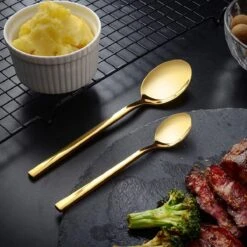 Cadeau 30-delige Gouden Zilverwerk Set Bestekset, Velaze 18/10 Roestvrijstalen Gebruiksvoorwerpen Service Voor 6 Personen Inclusief Dinerlepel, Diner Vork, Diner Mes, Dessertvork En Theelepel, Spiegel Gepolijst Ontwerp -Keuken Benodigdheden Winkel 1200x1200 115