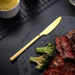 Cadeau 30-delige Gouden Zilverwerk Set Bestekset, Velaze 18/10 Roestvrijstalen Gebruiksvoorwerpen Service Voor 6 Personen Inclusief Dinerlepel, Diner Vork, Diner Mes, Dessertvork En Theelepel, Spiegel Gepolijst Ontwerp -Keuken Benodigdheden Winkel 1200x1200 119