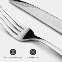 Deleca 8 Persoons Bestekset (48-delig) - Lepels, Messen, Vorken & Steakmessen - Vaatwasserbestendig - Zilver / RVS -Keuken Benodigdheden Winkel 1200x1200 126