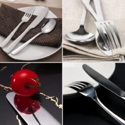 Deleca 8 Persoons Bestekset (48-delig) - Lepels, Messen, Vorken & Steakmessen - Vaatwasserbestendig - Zilver / RVS -Keuken Benodigdheden Winkel 1200x1200 128