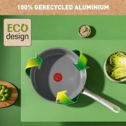 Tefal Renew+ Keramische Hapjespan - Ø 24 Cm - Met Deksel 26 Tefal Renew+ Keramische Hapjespan - Ø 24 Cm - Met Deksel -Keuken Benodigdheden Winkel 1200x1200 1296