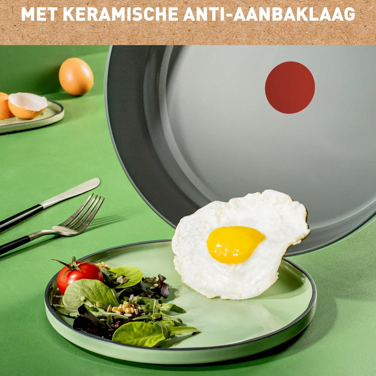 Tefal Renew+ Keramische Hapjespan - Ø 24 Cm - Met Deksel 15 Tefal Renew+ Keramische Hapjespan - Ø 24 Cm - Met Deksel - Afbeelding 13