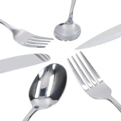 Deleca 8 Persoons Bestekset (48-delig) - Lepels, Messen, Vorken & Steakmessen - Vaatwasserbestendig - Zilver / RVS -Keuken Benodigdheden Winkel 1200x1200 131