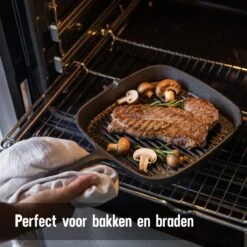 Daumonet Auguste Noir Gietijzeren Grillpan - Steakpan Zwart - PFAS & PFOA Vrij - Vierkant Met Schenktuit - 23,5 Cm - 2 Liter - Emaille - Alle Warmtebronnen - Elektrisch - Gas - Halogeen - Inductie - Keramisch 15 Daumonet Auguste Noir Gietijzeren Grillpan - Steakpan Zwart - PFAS & PFOA Vrij - Vierkant Met Schenktuit - 23,5 Cm - 2 Liter - Emaille - Alle Warmtebronnen - Elektrisch - Gas - Halogeen - Inductie - Keramisch -Keuken Benodigdheden Winkel 1200x1200 1350