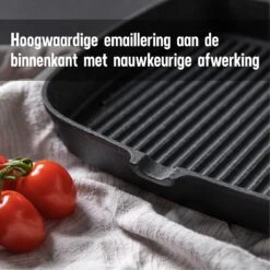 Daumonet Auguste Noir Gietijzeren Grillpan - Steakpan Zwart - PFAS & PFOA Vrij - Vierkant Met Schenktuit - 23,5 Cm - 2 Liter - Emaille - Alle Warmtebronnen - Elektrisch - Gas - Halogeen - Inductie - Keramisch 17 Daumonet Auguste Noir Gietijzeren Grillpan - Steakpan Zwart - PFAS & PFOA Vrij - Vierkant Met Schenktuit - 23,5 Cm - 2 Liter - Emaille - Alle Warmtebronnen - Elektrisch - Gas - Halogeen - Inductie - Keramisch -Keuken Benodigdheden Winkel 1200x1200 1352