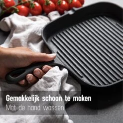 Daumonet Auguste Noir Gietijzeren Grillpan - Steakpan Zwart - PFAS & PFOA Vrij - Vierkant Met Schenktuit - 23,5 Cm - 2 Liter - Emaille - Alle Warmtebronnen - Elektrisch - Gas - Halogeen - Inductie - Keramisch 18 Daumonet Auguste Noir Gietijzeren Grillpan - Steakpan Zwart - PFAS & PFOA Vrij - Vierkant Met Schenktuit - 23,5 Cm - 2 Liter - Emaille - Alle Warmtebronnen - Elektrisch - Gas - Halogeen - Inductie - Keramisch -Keuken Benodigdheden Winkel 1200x1200 1353