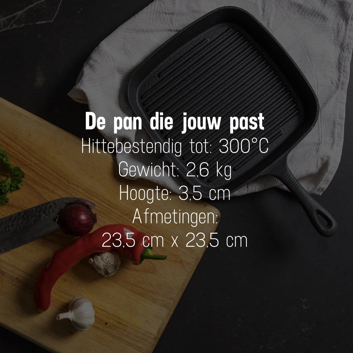 Daumonet Auguste Noir Gietijzeren Grillpan - Steakpan Zwart - PFAS & PFOA Vrij - Vierkant Met Schenktuit - 23,5 Cm - 2 Liter - Emaille - Alle Warmtebronnen - Elektrisch - Gas - Halogeen - Inductie - Keramisch 11 Daumonet Auguste Noir Gietijzeren Grillpan - Steakpan Zwart - PFAS & PFOA Vrij - Vierkant Met Schenktuit - 23,5 Cm - 2 Liter - Emaille - Alle Warmtebronnen - Elektrisch - Gas - Halogeen - Inductie - Keramisch - Afbeelding 9