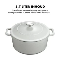 MOA Gietijzeren Braadpan - Inhoud 5,7 Liter - 26CM - Rond - Alle Warmtebronnen - Ook Voor Inductie - Gewicht 5,8 Kg - Wit - C26W 9 MOA Gietijzeren Braadpan - Inhoud 5,7 Liter - 26CM - Rond - Alle Warmtebronnen - Ook Voor Inductie - Gewicht 5,8 Kg - Wit - C26W -Keuken Benodigdheden Winkel 1200x1200 1427