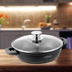 Cheffinger 28cm Lage Kookpot / Braadpan - CF-SC28 13 Cheffinger 28cm Lage Kookpot / Braadpan - CF-SC28 -Keuken Benodigdheden Winkel 1200x1200 1444