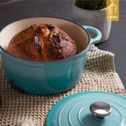 Chefarone Gietijzeren Pan - Braadpan Inclusief Deksel - Geschikt Voor Alle Warmtebronnen - Geëmailleerd Blauw -Keuken Benodigdheden Winkel 1200x1200 1487