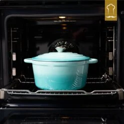 Chefarone Gietijzeren Pan - Braadpan Inclusief Deksel - Geschikt Voor Alle Warmtebronnen - Geëmailleerd Blauw -Keuken Benodigdheden Winkel 1200x1200 1488