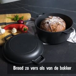 Daumonet Ducasse Gietijzeren Double Use Braadpan - Combi Sudderpan Zwart - 2-in-1 Bak- En Braadpan - PFAS & PFOA Vrij - Rond - Ø 26 Cm - 4,4 Liter - Emaille - Alle Warmtebronnen - Elektrisch - Gas - Halogeen - Inductie - Keramisch 13 Daumonet Ducasse Gietijzeren Double Use Braadpan - Combi Sudderpan Zwart - 2-in-1 Bak- En Braadpan - PFAS & PFOA Vrij - Rond - Ø 26 Cm - 4,4 Liter - Emaille - Alle Warmtebronnen - Elektrisch - Gas - Halogeen - Inductie - Keramisch -Keuken Benodigdheden Winkel 1200x1200 1530