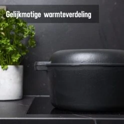 Daumonet Ducasse Gietijzeren Double Use Braadpan - Combi Sudderpan Zwart - 2-in-1 Bak- En Braadpan - PFAS & PFOA Vrij - Rond - Ø 26 Cm - 4,4 Liter - Emaille - Alle Warmtebronnen - Elektrisch - Gas - Halogeen - Inductie - Keramisch 17 Daumonet Ducasse Gietijzeren Double Use Braadpan - Combi Sudderpan Zwart - 2-in-1 Bak- En Braadpan - PFAS & PFOA Vrij - Rond - Ø 26 Cm - 4,4 Liter - Emaille - Alle Warmtebronnen - Elektrisch - Gas - Halogeen - Inductie - Keramisch -Keuken Benodigdheden Winkel 1200x1200 1534