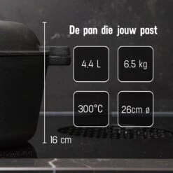 Daumonet Ducasse Gietijzeren Double Use Braadpan - Combi Sudderpan Zwart - 2-in-1 Bak- En Braadpan - PFAS & PFOA Vrij - Rond - Ø 26 Cm - 4,4 Liter - Emaille - Alle Warmtebronnen - Elektrisch - Gas - Halogeen - Inductie - Keramisch 18 Daumonet Ducasse Gietijzeren Double Use Braadpan - Combi Sudderpan Zwart - 2-in-1 Bak- En Braadpan - PFAS & PFOA Vrij - Rond - Ø 26 Cm - 4,4 Liter - Emaille - Alle Warmtebronnen - Elektrisch - Gas - Halogeen - Inductie - Keramisch -Keuken Benodigdheden Winkel 1200x1200 1535