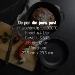 Daumonet Ducasse Gietijzeren Double Use Braadpan - Combi Sudderpan Zwart - 2-in-1 Bak- En Braadpan - PFAS & PFOA Vrij - Rond - Ø 26 Cm - 4,4 Liter - Emaille - Alle Warmtebronnen - Elektrisch - Gas - Halogeen - Inductie - Keramisch 20 Daumonet Ducasse Gietijzeren Double Use Braadpan - Combi Sudderpan Zwart - 2-in-1 Bak- En Braadpan - PFAS & PFOA Vrij - Rond - Ø 26 Cm - 4,4 Liter - Emaille - Alle Warmtebronnen - Elektrisch - Gas - Halogeen - Inductie - Keramisch -Keuken Benodigdheden Winkel 1200x1200 1536