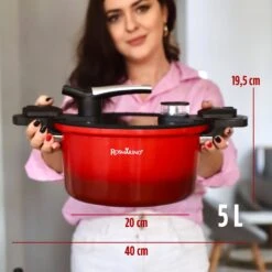 Rosmarino - Snelkookpan Met Glazen Deksel - Zwart - Ø24cm - 5 Liter - 100% PFAS & PFOA Vrij - Aluminium - Pressure Cooker - Non-stick Minerale Coating - Ergonomische Handgrepen - Geschikt Voor Alle Warmtebronnen 21 Rosmarino - Snelkookpan Met Glazen Deksel - Zwart - Ø24cm - 5 Liter - 100% PFAS & PFOA Vrij - Aluminium - Pressure Cooker - Non-stick Minerale Coating - Ergonomische Handgrepen - Geschikt Voor Alle Warmtebronnen -Keuken Benodigdheden Winkel 1200x1200 1592