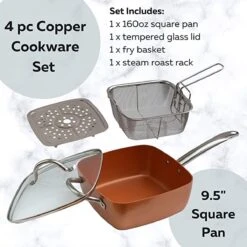 Nuovva Koperen Frituurpan, Met Diepe Zijkanten & Deksel -Keuken Benodigdheden Winkel 1200x1200 1652