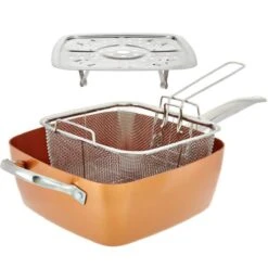 Nuovva Koperen Frituurpan, Met Diepe Zijkanten & Deksel -Keuken Benodigdheden Winkel 1200x1200 1655