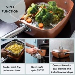 Nuovva Koperen Frituurpan, Met Diepe Zijkanten & Deksel -Keuken Benodigdheden Winkel 1200x1200 1656