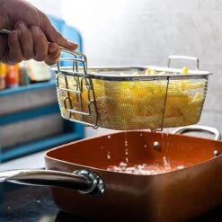 Nuovva Koperen Frituurpan, Met Diepe Zijkanten & Deksel -Keuken Benodigdheden Winkel 1200x1200 1657