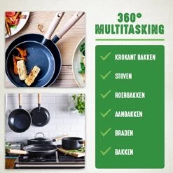 GreenChef Vintage Steelpan 16cm/1.6L - Zwart - Inductie - PFAS-vrij -Keuken Benodigdheden Winkel 1200x1200 1711