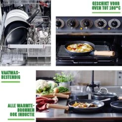 GreenChef Vintage Steelpan 16cm/1.6L - Zwart - Inductie - PFAS-vrij -Keuken Benodigdheden Winkel 1200x1200 1712