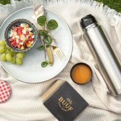 BUUF™️ Thermosfles 1 Liter - Isoleerfles - Thermosbeker - 24u/koud, 8u/warm - RVS - Zilver -Keuken Benodigdheden Winkel 1200x1200 1810