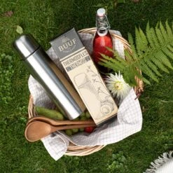 BUUF™️ Thermosfles 1 Liter - Isoleerfles - Thermosbeker - 24u/koud, 8u/warm - RVS - Zilver -Keuken Benodigdheden Winkel 1200x1200 1811