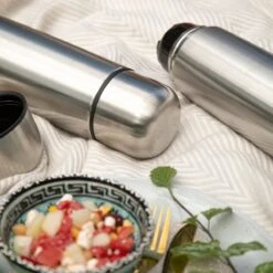 BUUF™️ Thermosfles 1 Liter - Isoleerfles - Thermosbeker - 24u/koud, 8u/warm - RVS - Zilver -Keuken Benodigdheden Winkel 1200x1200 1812