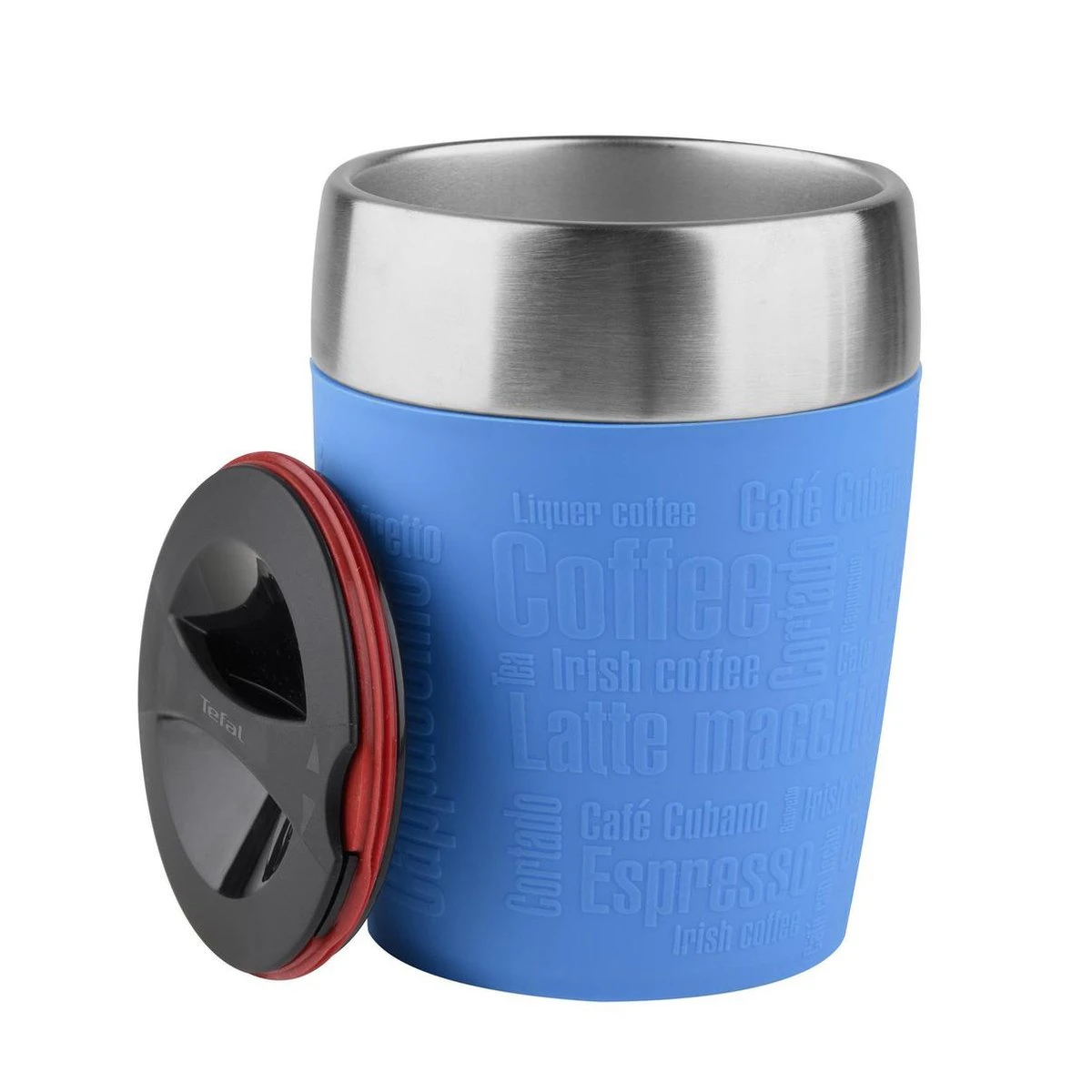 Tefal TRAVEL CUP K30833 Isoleerbeker - Inhoud 0.2L RVS / Blauw 5 Tefal TRAVEL CUP K30833 Isoleerbeker - Inhoud 0.2L RVS / Blauw - Afbeelding 3
