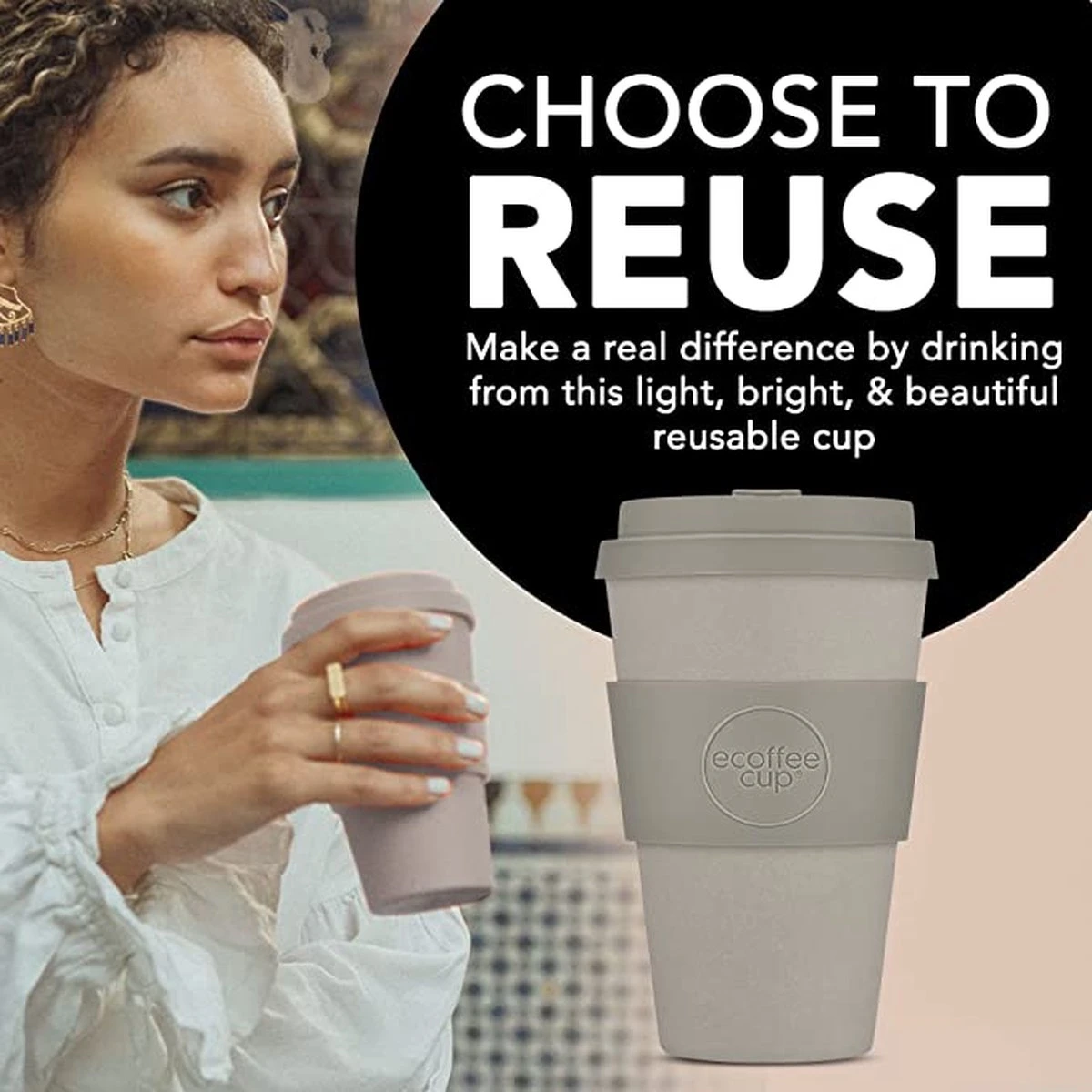 Ecoffee Cup Kerr & Napier 14oz/400ml - Anti Drup - Vegan - Cadeau - Verjaardag - Geschenk- Kados 5 Ecoffee Cup Kerr & Napier 14oz/400ml - Anti Drup - Vegan - Cadeau - Verjaardag - Geschenk- Kados - Afbeelding 3