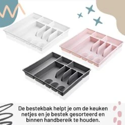 Emhouse XL Bestekcassette Bestekbak Kunststof Besteklade Bestekbak 43,5x42,5x4 Cm Wit -Keuken Benodigdheden Winkel 1200x1200 210