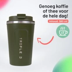 Triple J® Koffiebeker To Go - Thermosbeker - BPA & Lekvrij - 380ml - Groen 18 Triple J® Koffiebeker To Go - Thermosbeker - BPA & Lekvrij - 380ml - Groen -Keuken Benodigdheden Winkel 1200x1200 2134