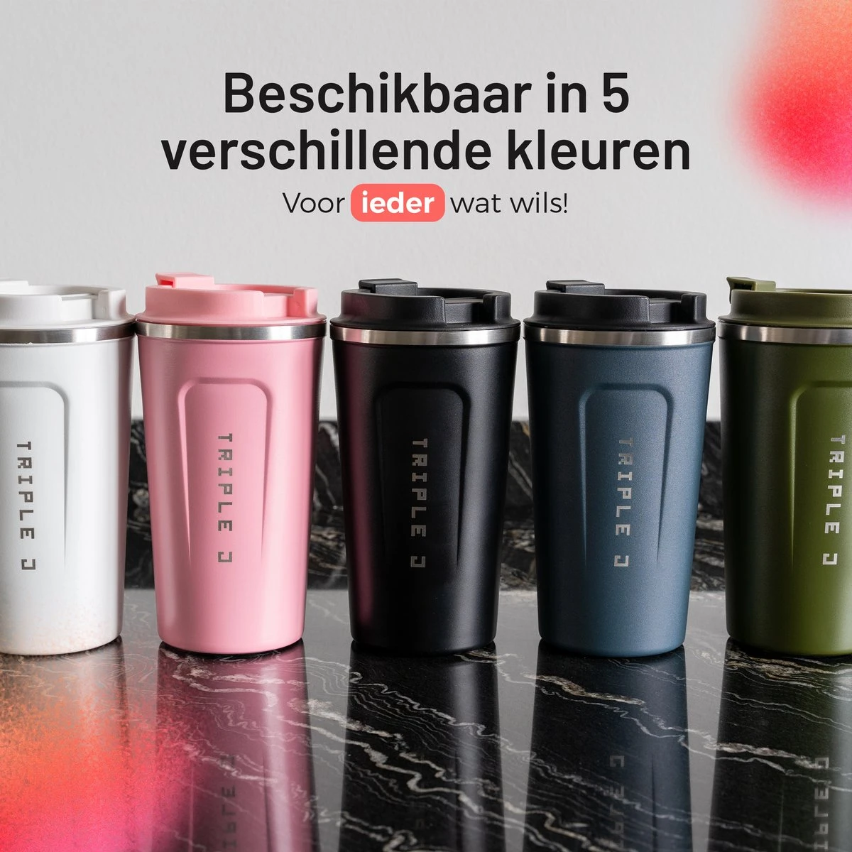 Triple J® Koffiebeker To Go - Thermosbeker - BPA & Lekvrij - 510ml - Blauw 8 Triple J® Koffiebeker To Go - Thermosbeker - BPA & Lekvrij - 510ml - Blauw - Afbeelding 6