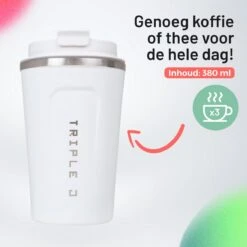 Triple J® Koffiebeker To Go - Thermosbeker - BPA & Lekvrij - 380ml - Wit 12 Triple J® Koffiebeker To Go - Thermosbeker - BPA & Lekvrij - 380ml - Wit -Keuken Benodigdheden Winkel 1200x1200 2153