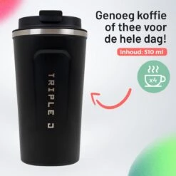 Triple J® Koffiebeker To Go - Thermosbeker - BPA & Lekvrij - 510ml - Zwart 16 Triple J® Koffiebeker To Go - Thermosbeker - BPA & Lekvrij - 510ml - Zwart -Keuken Benodigdheden Winkel 1200x1200 2232