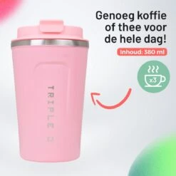 Triple J® Koffiebeker To Go - Thermosbeker - BPA & Lekvrij - 380ml - Roze 12 Triple J® Koffiebeker To Go - Thermosbeker - BPA & Lekvrij - 380ml - Roze -Keuken Benodigdheden Winkel 1200x1200 2244