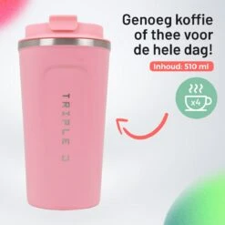 Triple J® Koffiebeker To Go - Thermosbeker - BPA & Lekvrij - 510ml - Roze 13 Triple J® Koffiebeker To Go - Thermosbeker - BPA & Lekvrij - 510ml - Roze -Keuken Benodigdheden Winkel 1200x1200 2269