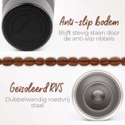 SIP !T® Premium RVS Koffiebeker To Go Thermosbeker – 380 ML – Herbruikbare Koffie & Theebeker – Lekvrij – Zwart - Valentijn -Keuken Benodigdheden Winkel 1200x1200 2351