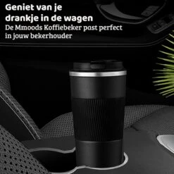 Mmoods Thermosbeker Voor Koffie En Thee 380ml - Koffiebeker To Go - Reisbeker Voor Auto - Herbruikbare Drinkfes Voor Warme En Koude Dranken - Ecologische Thermoskan Zwart Geschenk -Keuken Benodigdheden Winkel 1200x1200 2359