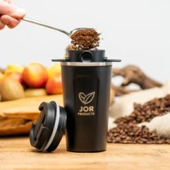 JOR Products® Thermobeker - Koffiezetapparaat - Koffiebonen - Thee - Koffiemachine - Thermoskan - Espressomachine - Reizen - Camping - Koffiefilterhouder -Keuken Benodigdheden Winkel 1200x1200 2389