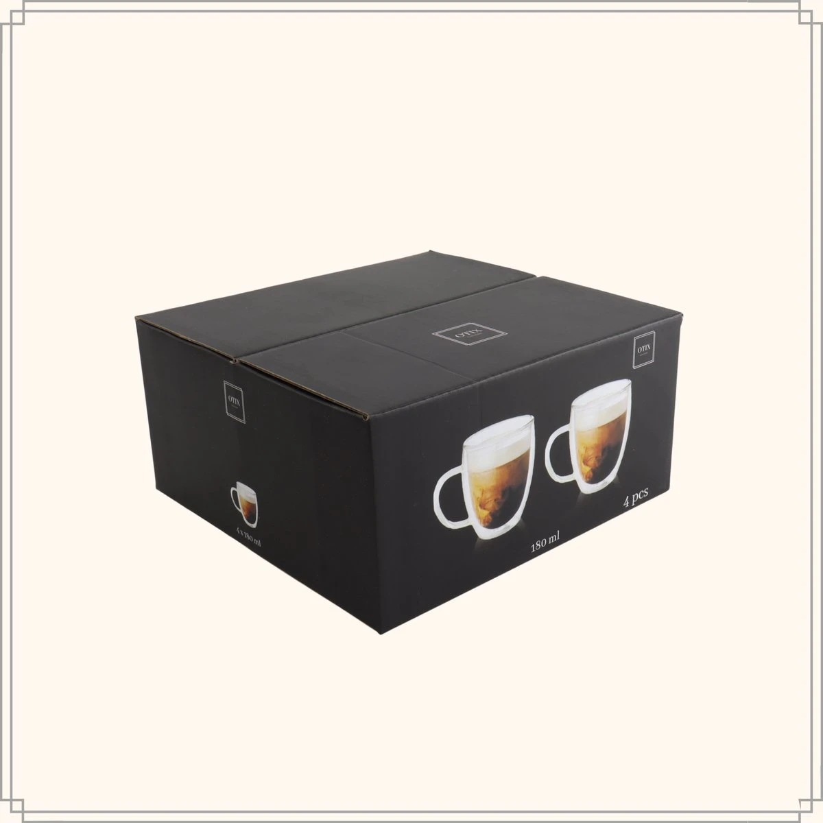 OTIX Dubbelwandige Koffieglazen - Koffiekopjes - 180 Ml - Set Van 4 - Transparant - Latte Macchiato Glazen 11 OTIX Dubbelwandige Koffieglazen - Koffiekopjes - 180 Ml - Set Van 4 - Transparant - Latte Macchiato Glazen - Afbeelding 9