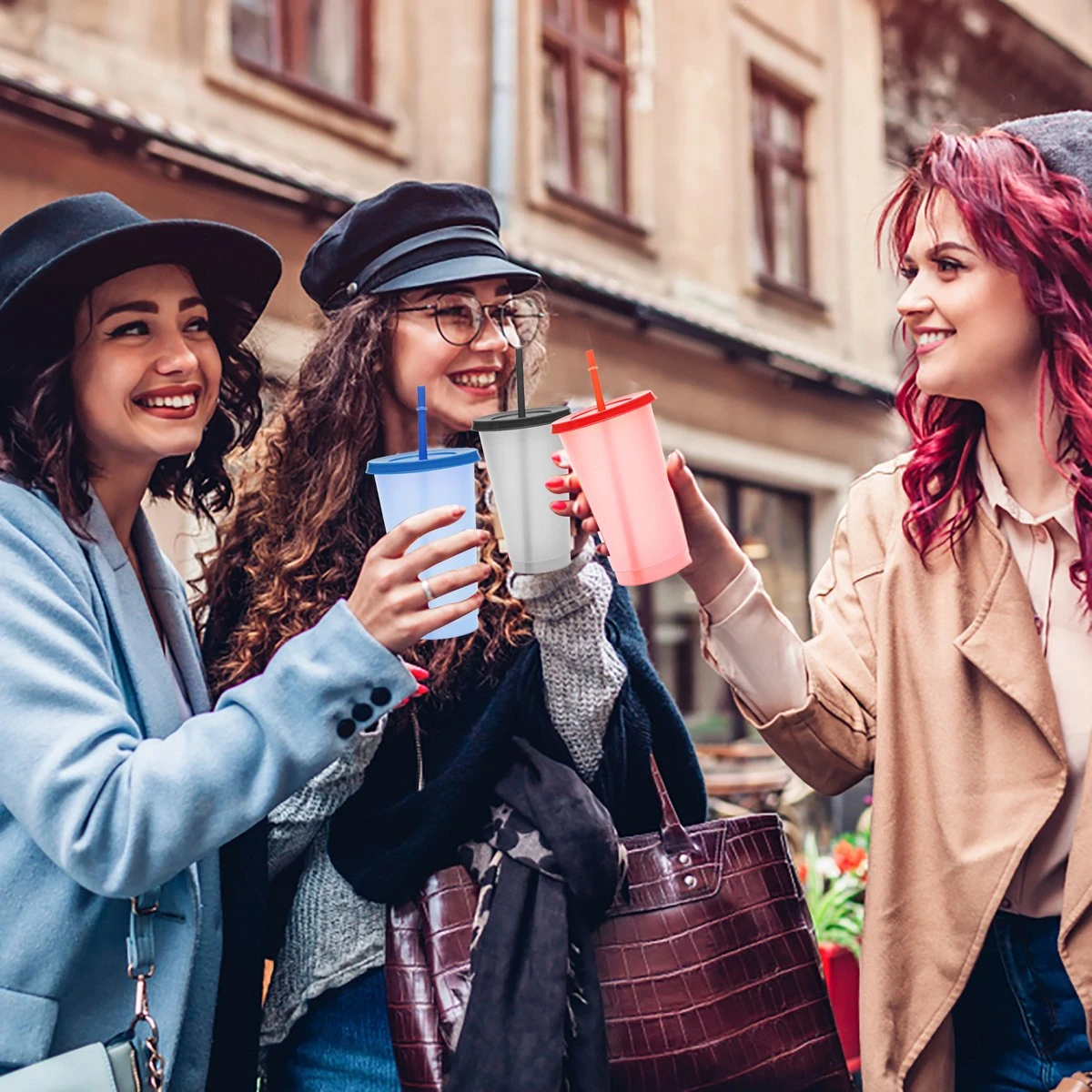 Herbruikbare Bekers Met Rietje En Deksel Van Plastic – Starbucks Design – Drinkbekers Met Rietje – Kleur Veranderende Beker – 5 Pack 9 Herbruikbare Bekers Met Rietje En Deksel Van Plastic – Starbucks Design – Drinkbekers Met Rietje – Kleur Veranderende Beker – 5 Pack - Afbeelding 7